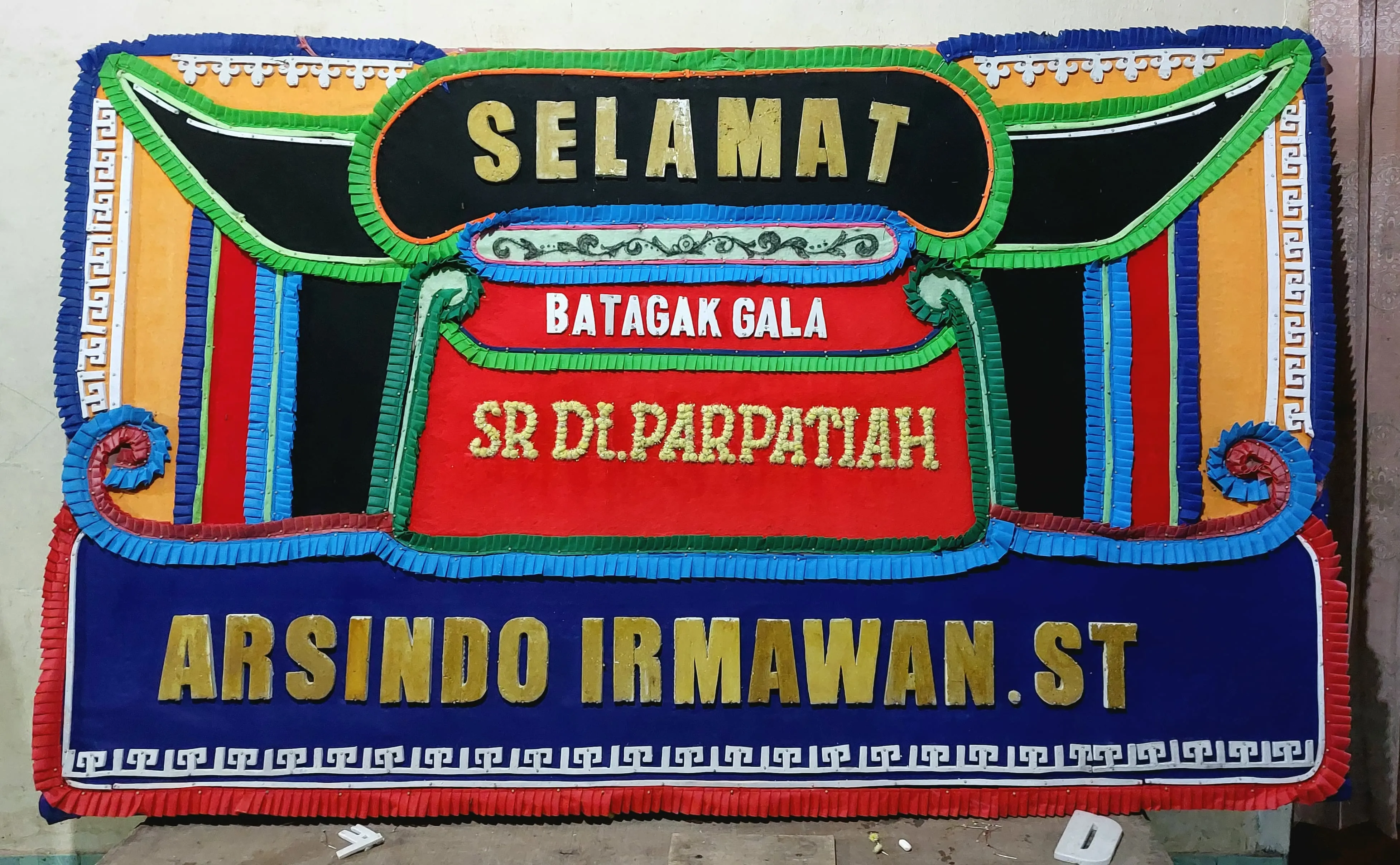 Ucapan selamat Batagak Gala Sutan Dt. Parpatiah untuk Arsindo Irmawan - tradisi adat Minangkabau di Nagari Aie Tajun